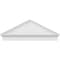 Ekena Millwork Peaked Cap Sunburst Architectural PVC Combination Pediment, 50"W x 19-3/8"H x 2-3/4"P (Pitch 6/12) PEDPC050X195PKC01 - alternate 5